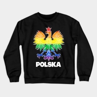 Poland/Polish Eagle Flag / Gay Pride Colors Crewneck Sweatshirt